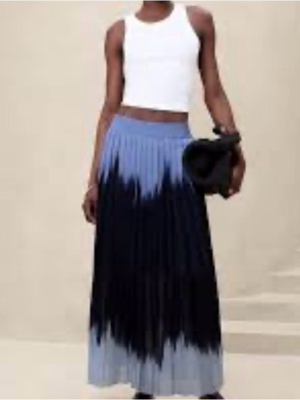 Banana Republic Ombre Pleated Maxi Skirt